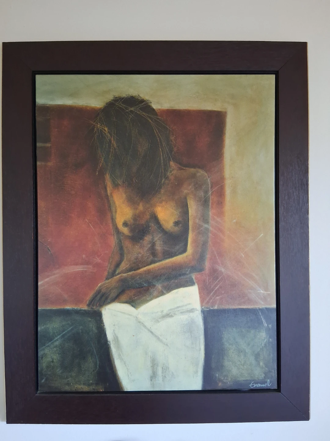 Emanuel Signed Figurative Framed Art