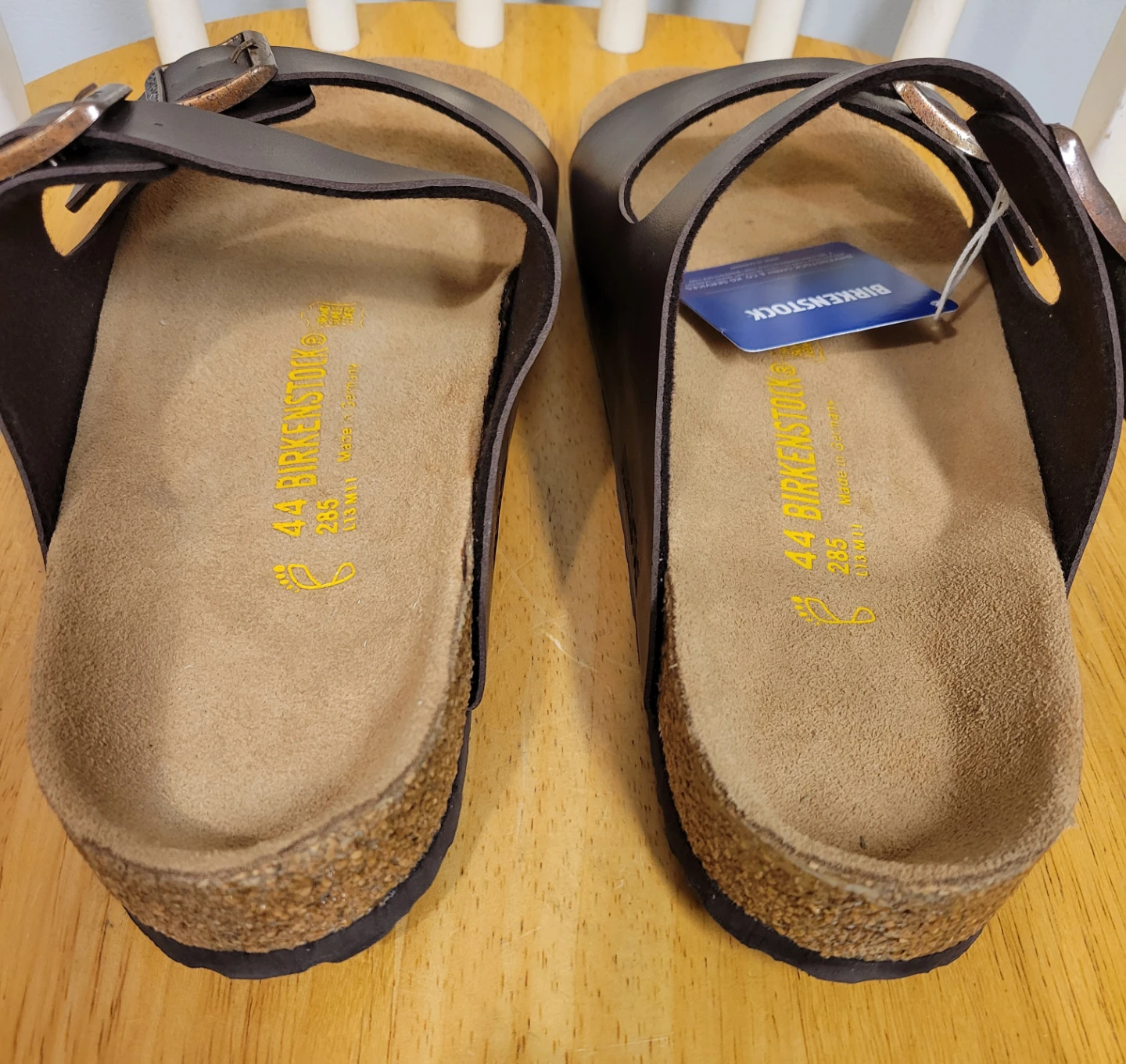 NEW Birkenstock Men’s Arizona Sandals Brown Size 44 / 11.5 - photo 5