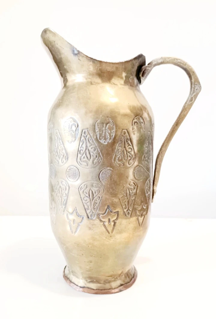 Antique Hand Crafted Brass Ewer