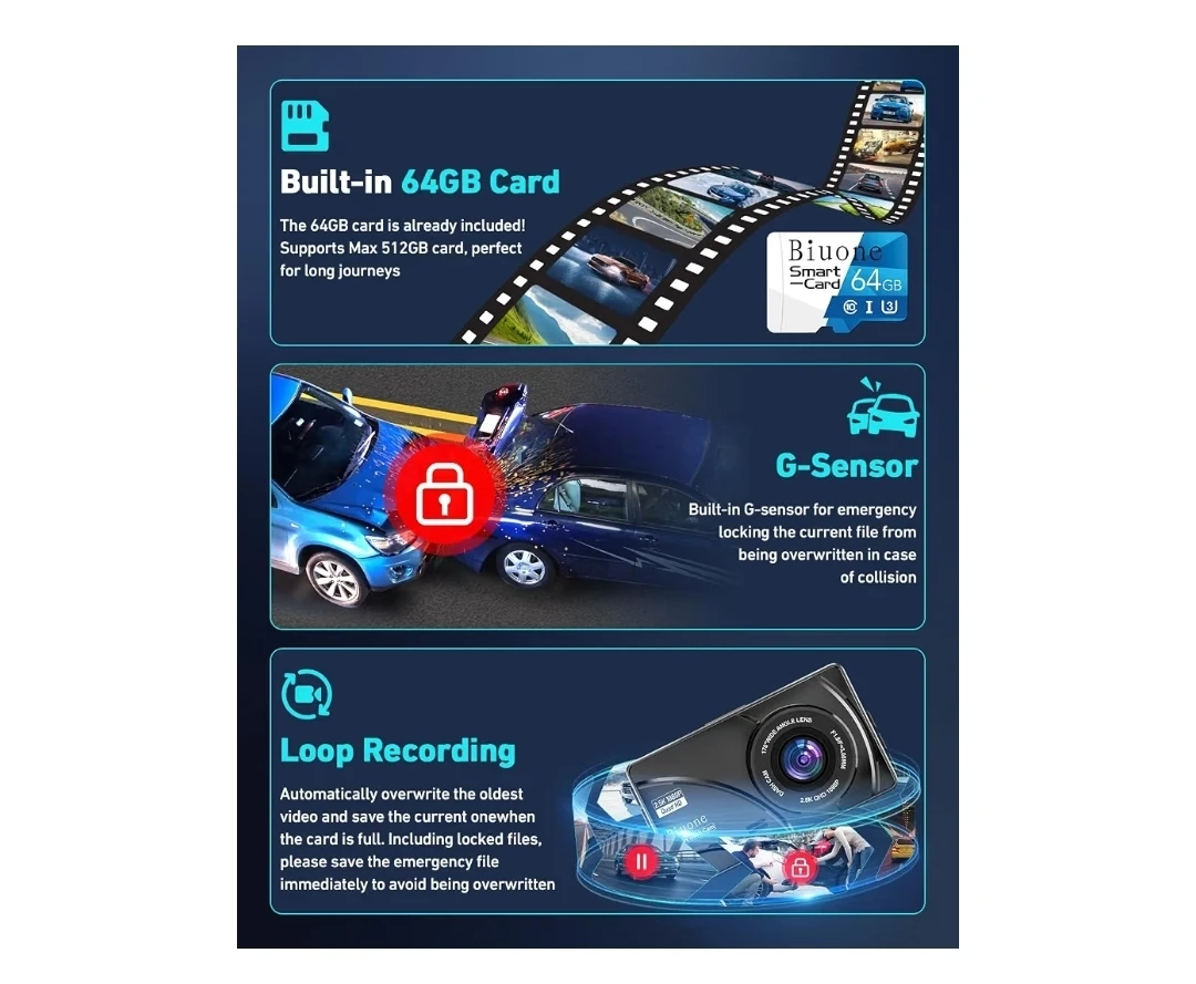 Biuone A21W 2.5K Dash Cam - photo 2