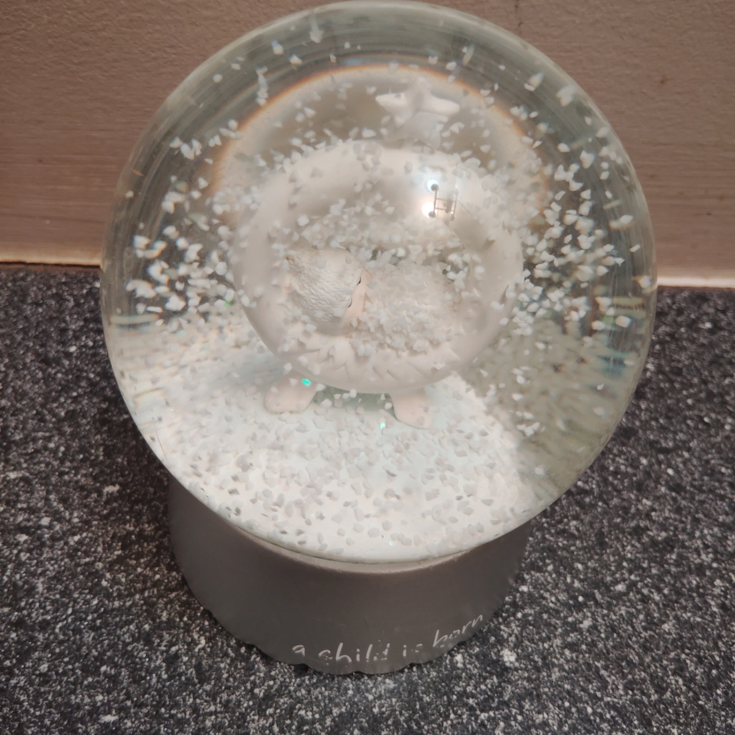 Department 56 "A Child Is Born" Christmas Holiday Snow Globe
