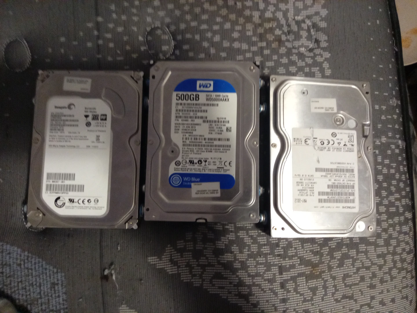 Three Internal Desktop Hard Drives