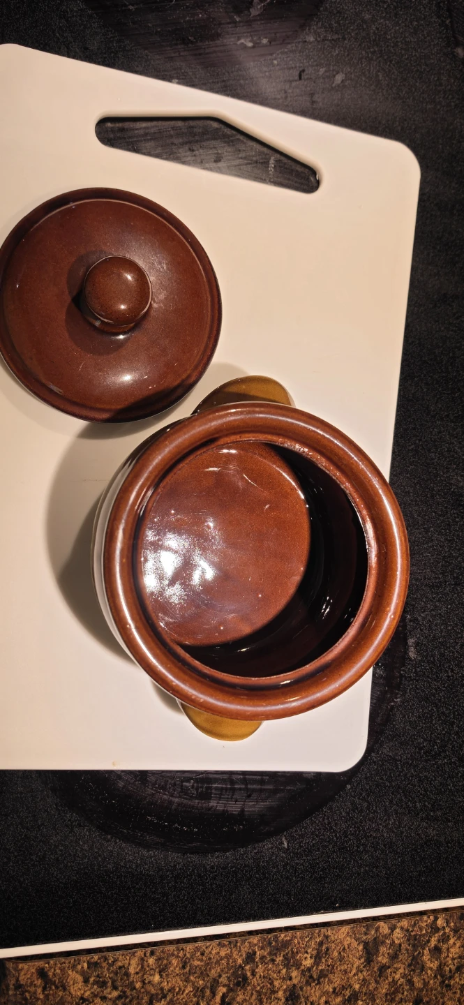Brown Ceramic Mini Pot with Lid