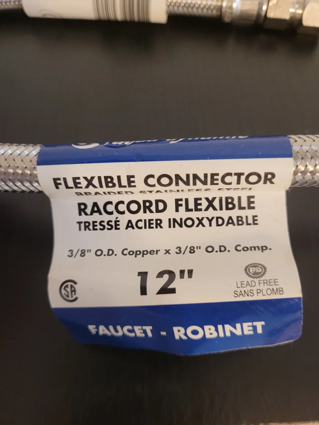 4 Aqua-Dynamic Braided Stainless Steel Flexible Connectors - photo 2