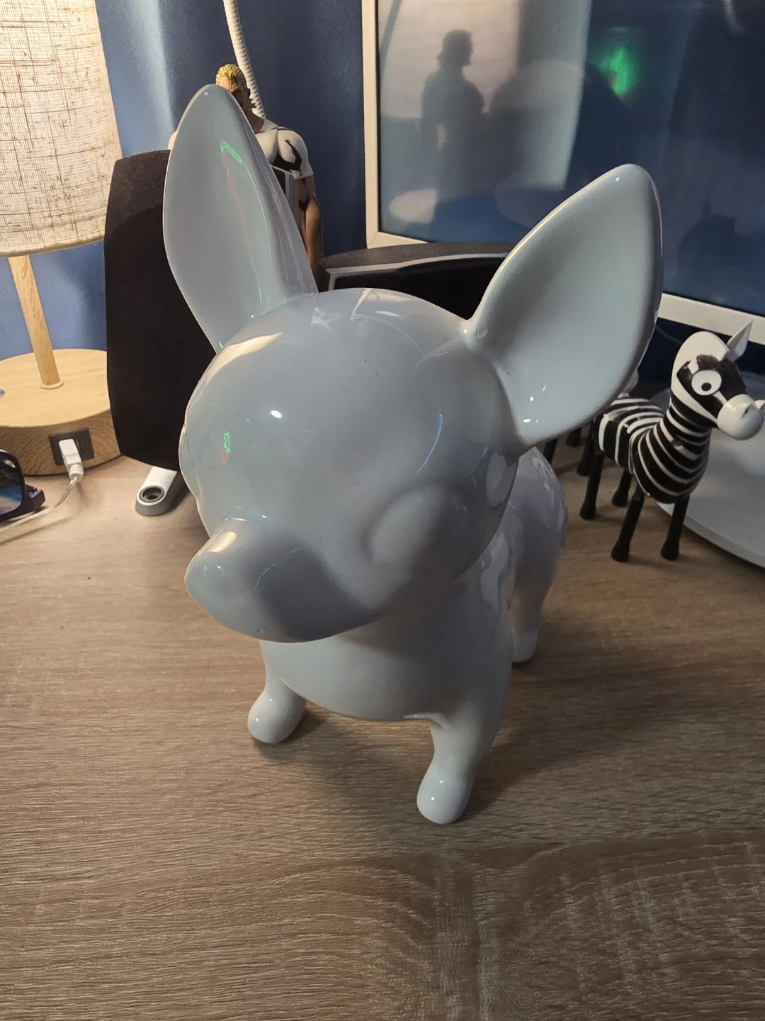 White Ceramic Dog Coin Bank