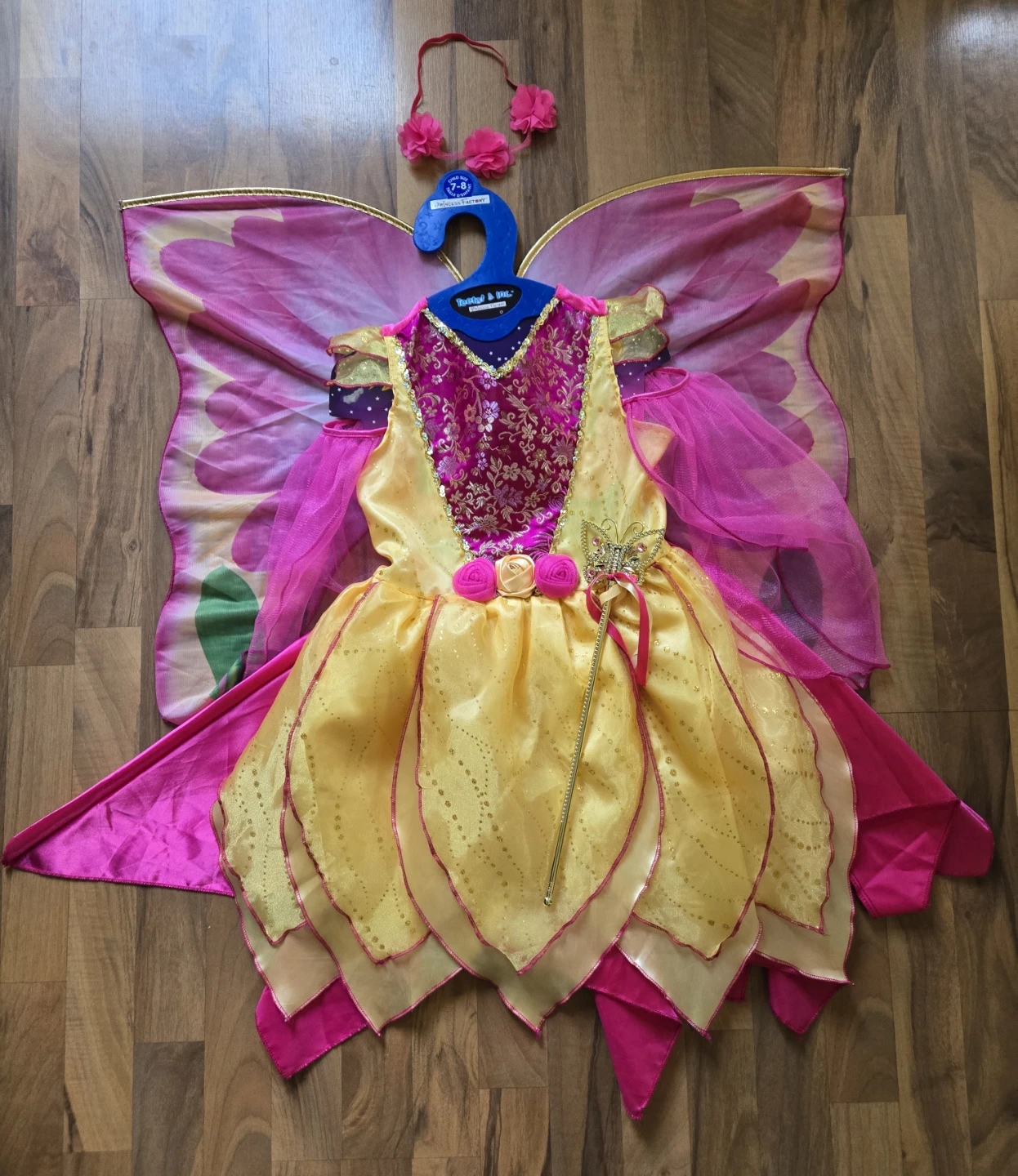 Girls Fairy Costume Set Size 7-8