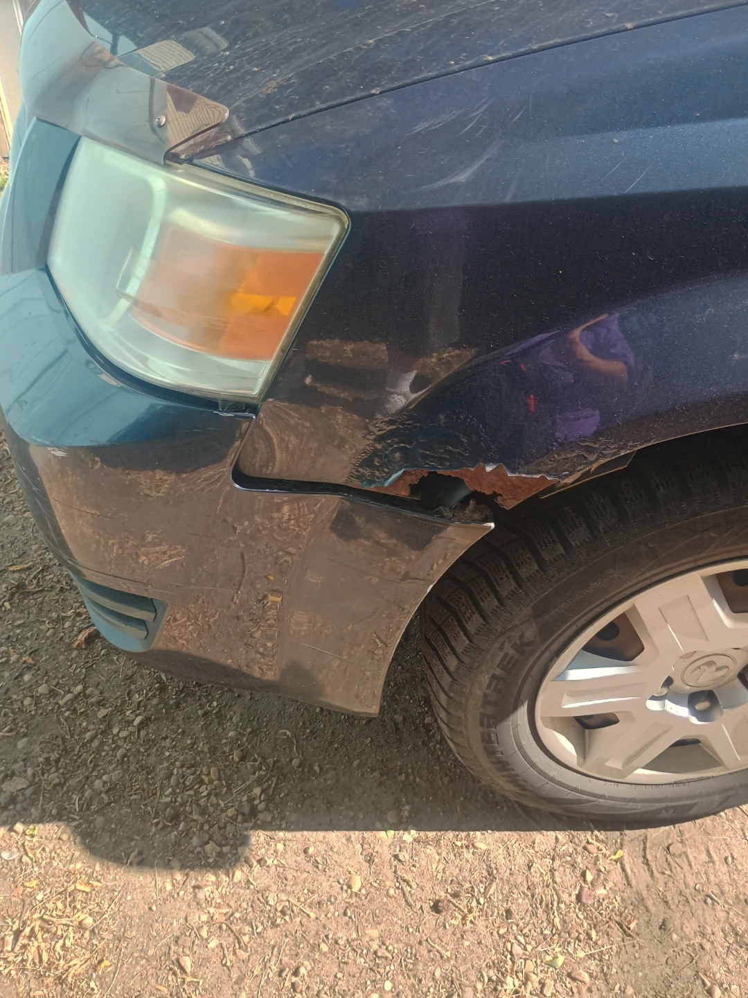 Dodge Grand Caravan dark blue minivan - photo 4