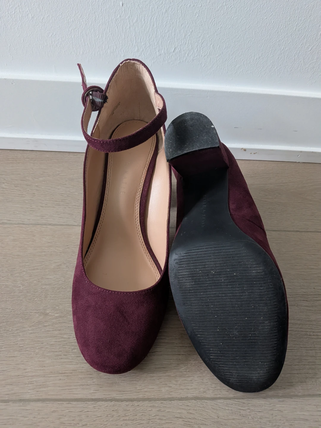 Kelly & Katie Riva Ankle Strap Heels - Burgundy Size 10M - photo 3
