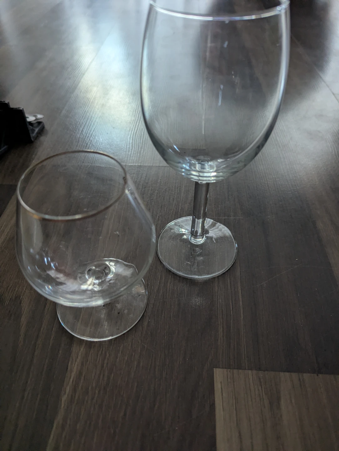 Set of Two Glass Stemware Pieces