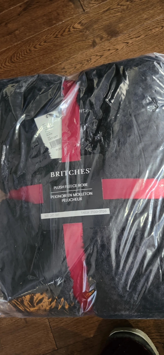 plus sizeBritches Plush Fleece Robes, black, grey, red, xl-4x - photo 3