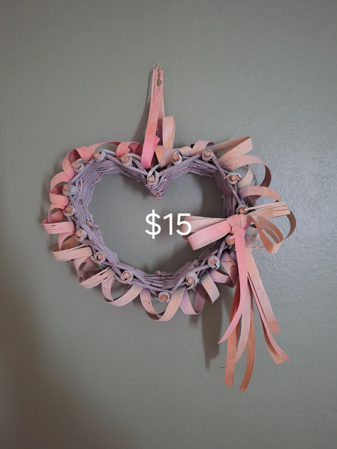 Heart-Shaped Woven Wicker Wreath