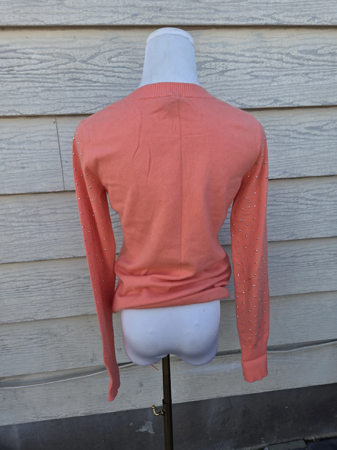 Express Coral Embellished Crewneck Sweater - photo 2