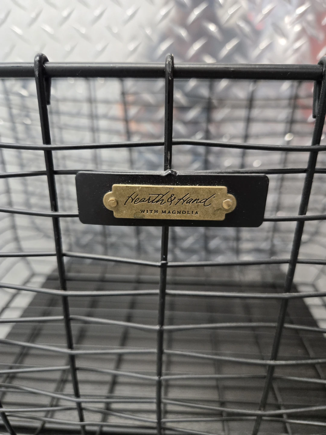 Hearth & Hand Large 18” Black Wire Storage Basket - photo 2
