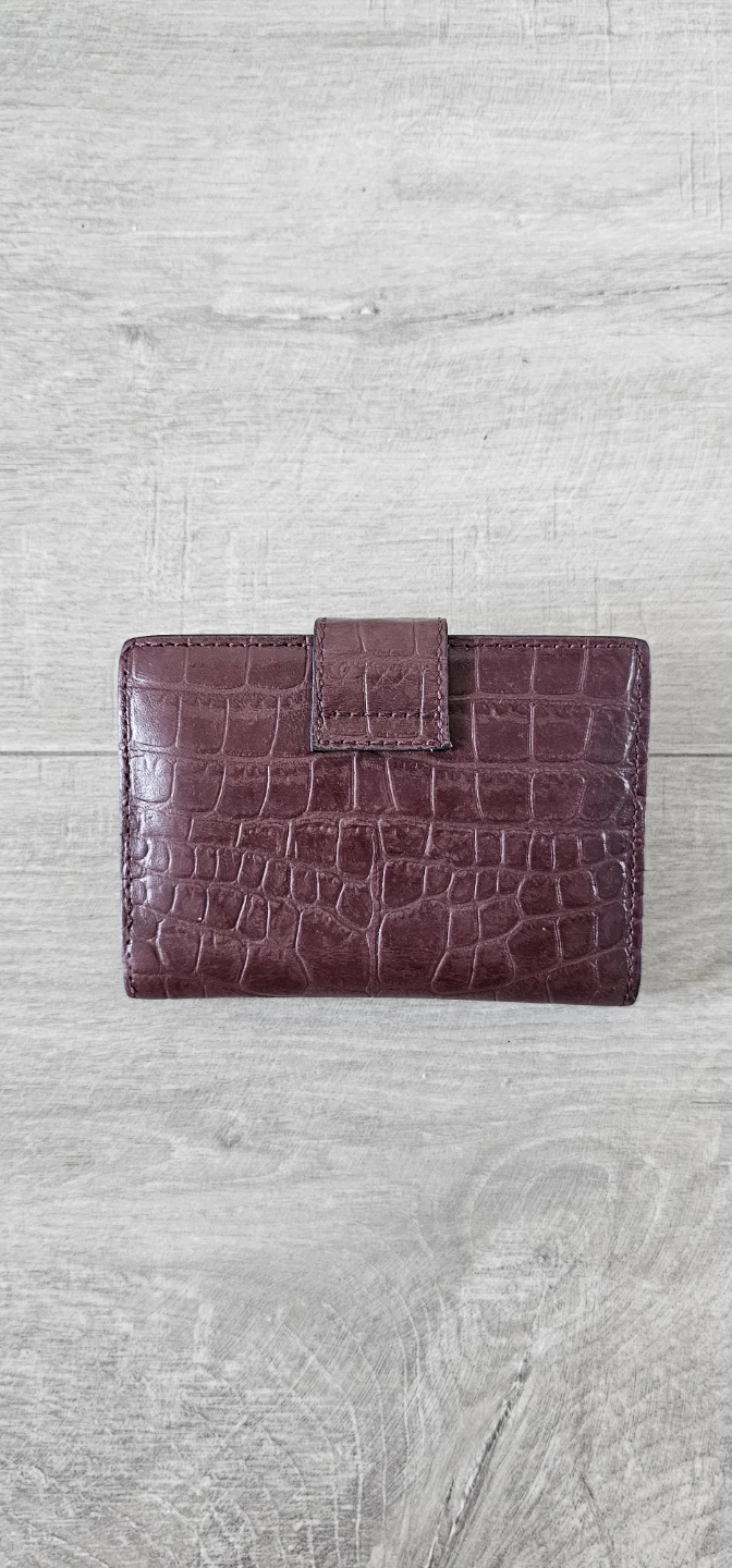 Crocodile Embossed Leather Wallet - photo 2