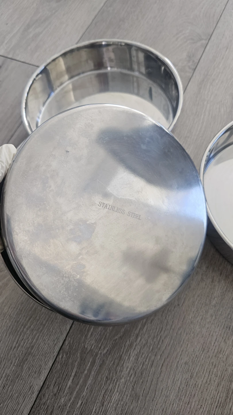 Set of 3 Stainless Steel Round Baking Pans