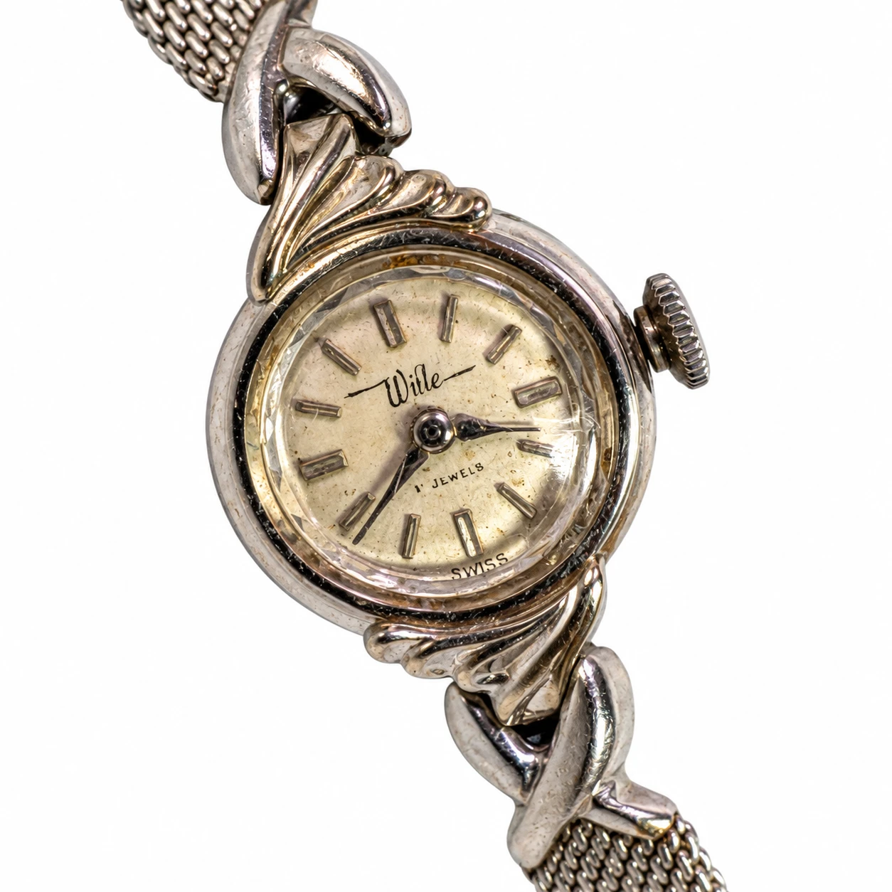 Vintage Wille Swiss 17-Jewel Watch – Solid 14K White Gold Case - photo 2