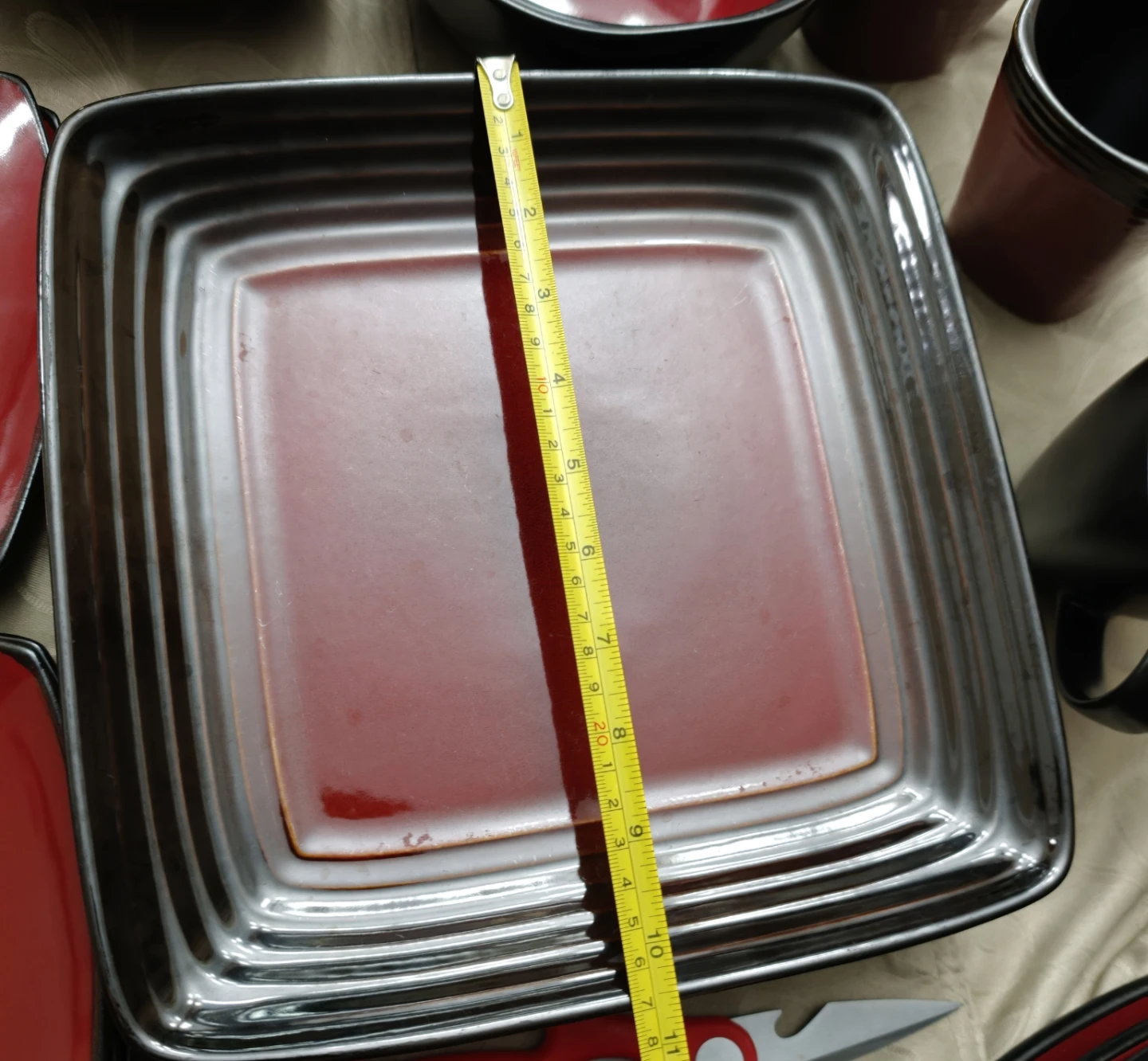 42-Piece Modern Red & Black Set (Corelle, Gibson & Canvas) - photo 4