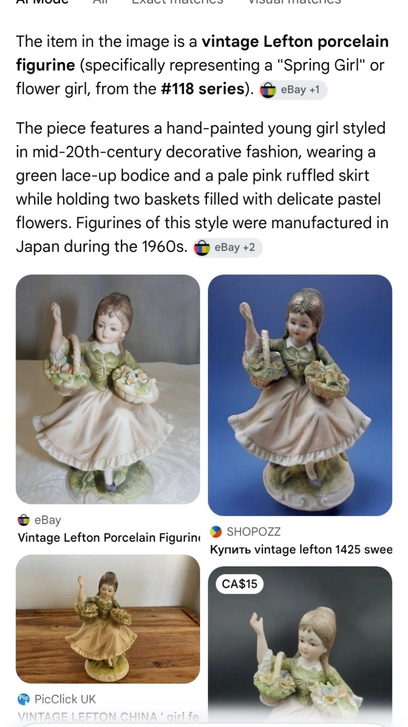 Vintage Lamour Japan  Porcelain Girl Figurine - photo 5