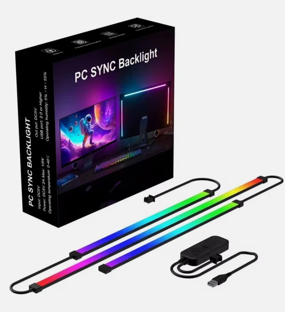 LED Strip Backlight for PC Monitor w/ Music Sync , RGB LED