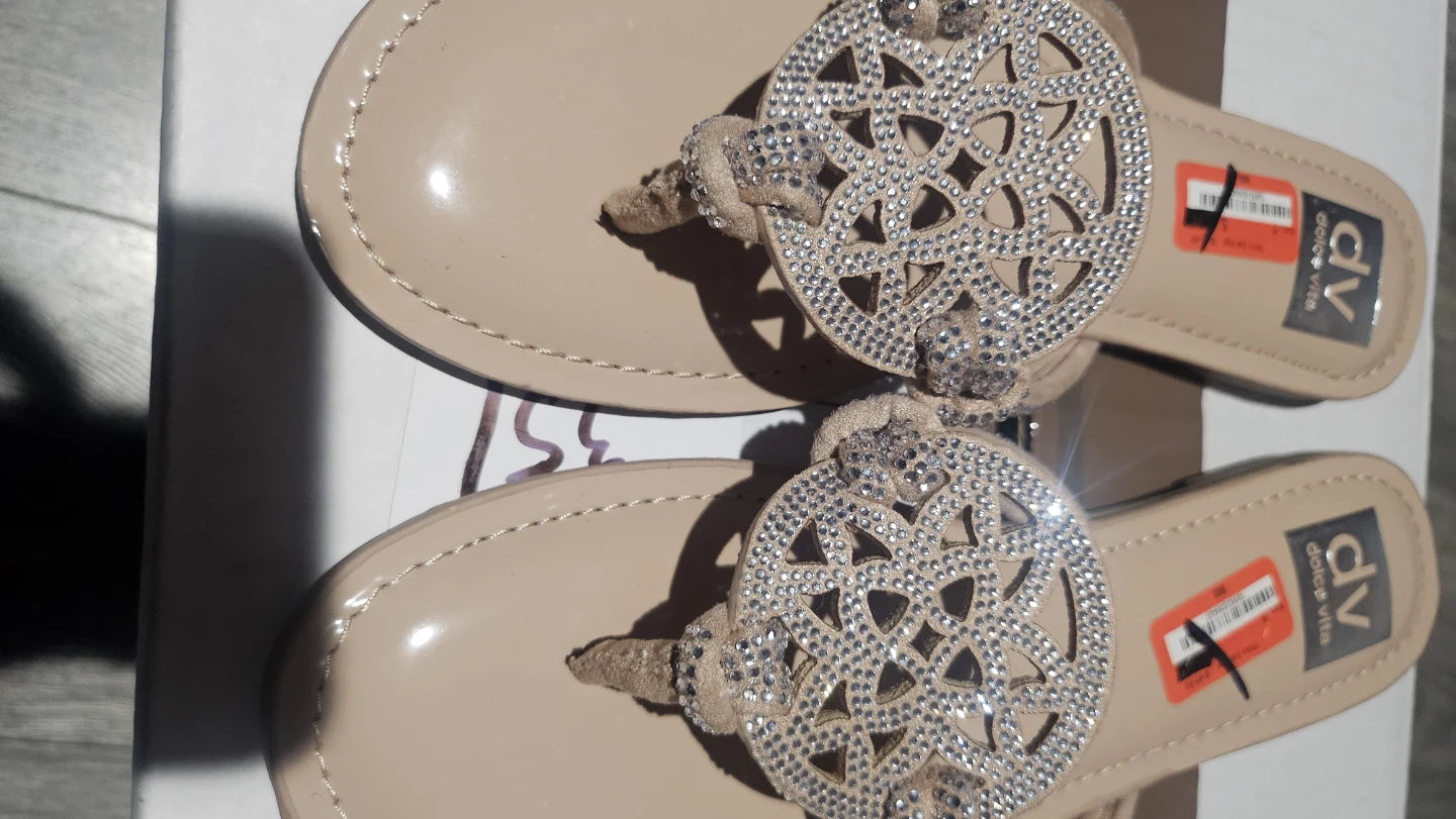 DV Dolce Vita Nude Rhinestone Sandals - photo 2