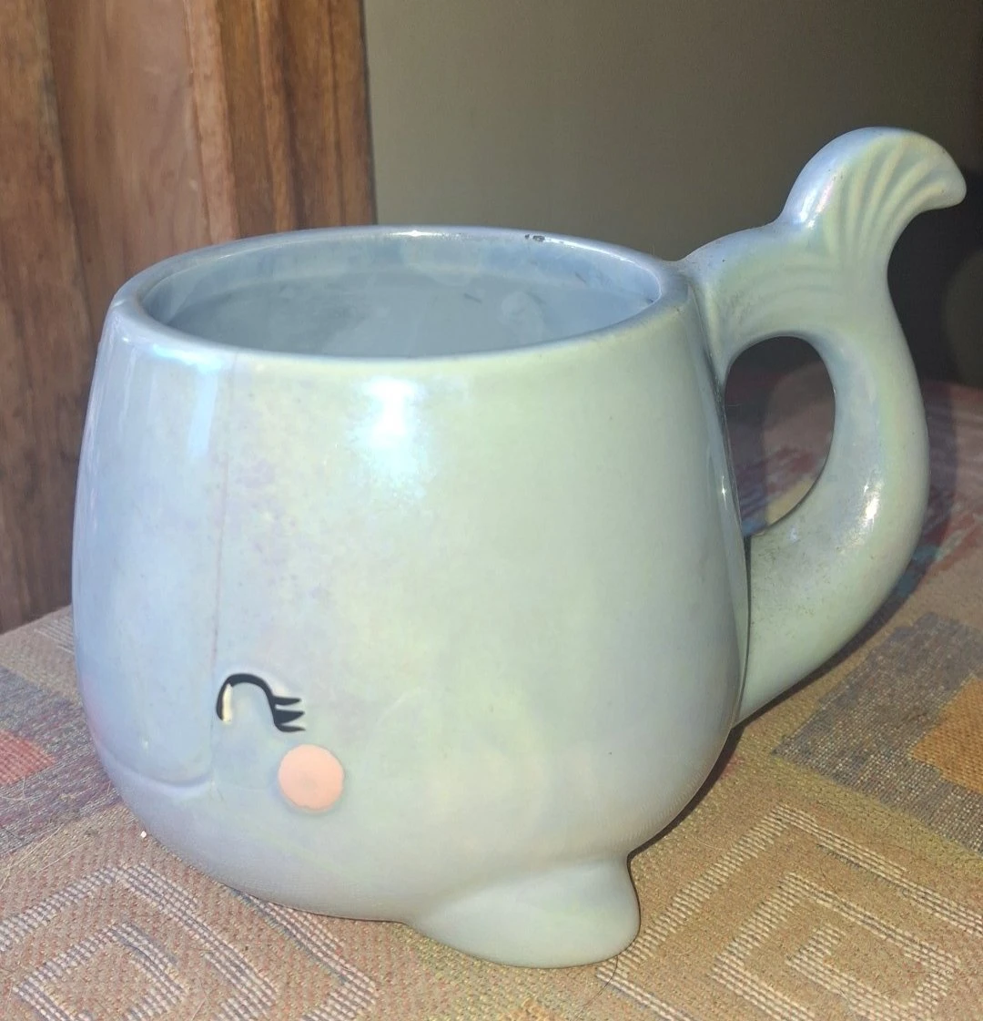 Planter - Iridescent Whale Shaped Mug