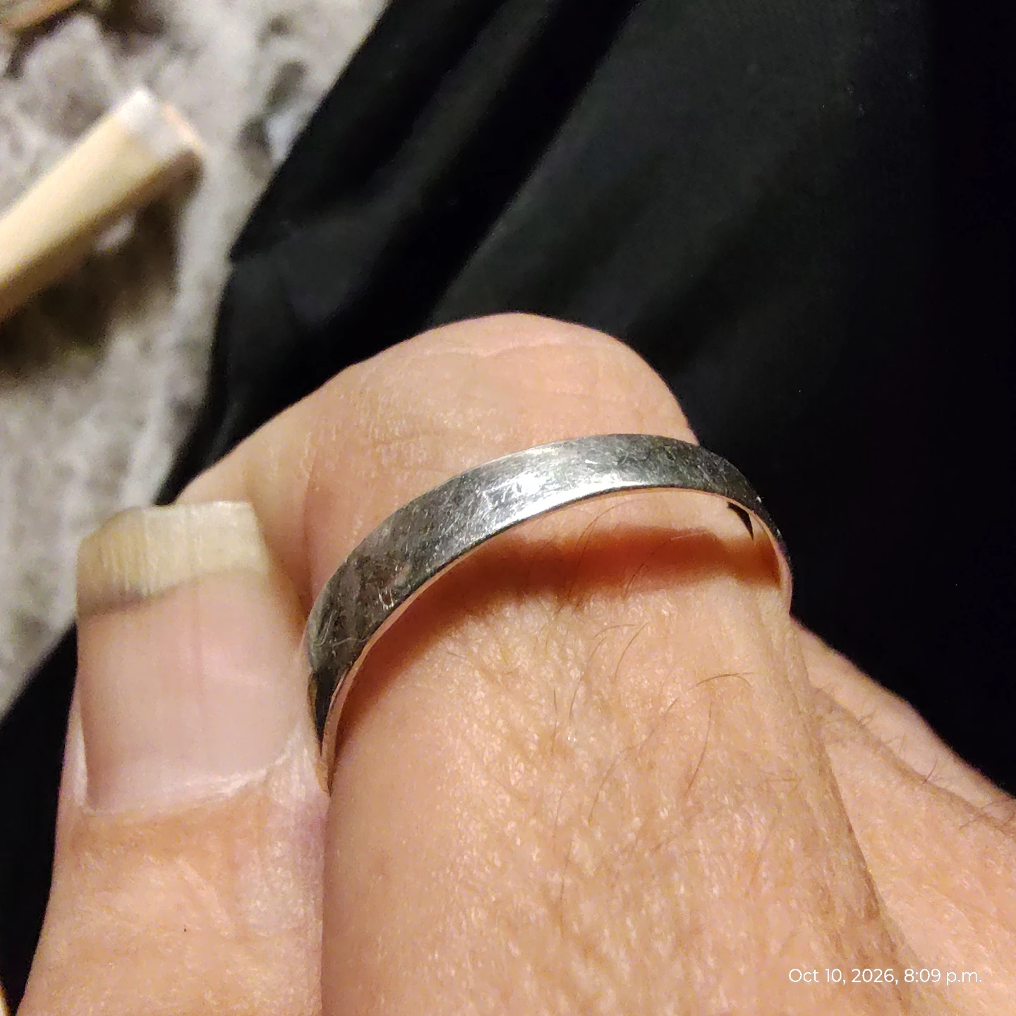 Vintage Sterling Silver Green Stone Ring - photo 4