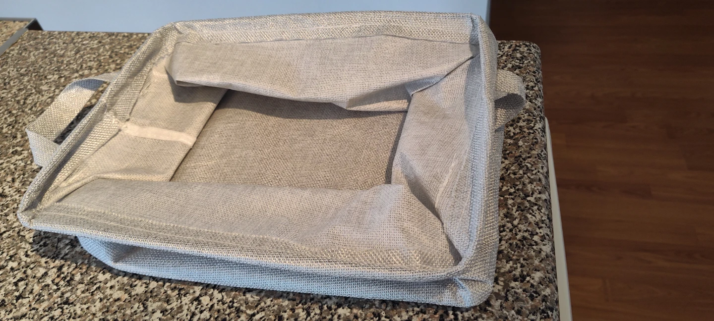 Light Grey Fabric Storage Basket - photo 3
