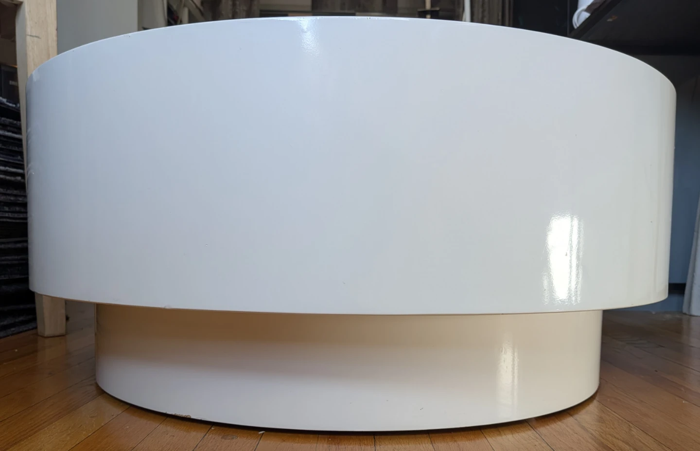 Authentic CB2 "Ya Ya" Round Coffee Table w/ Hidden Storage - photo 4