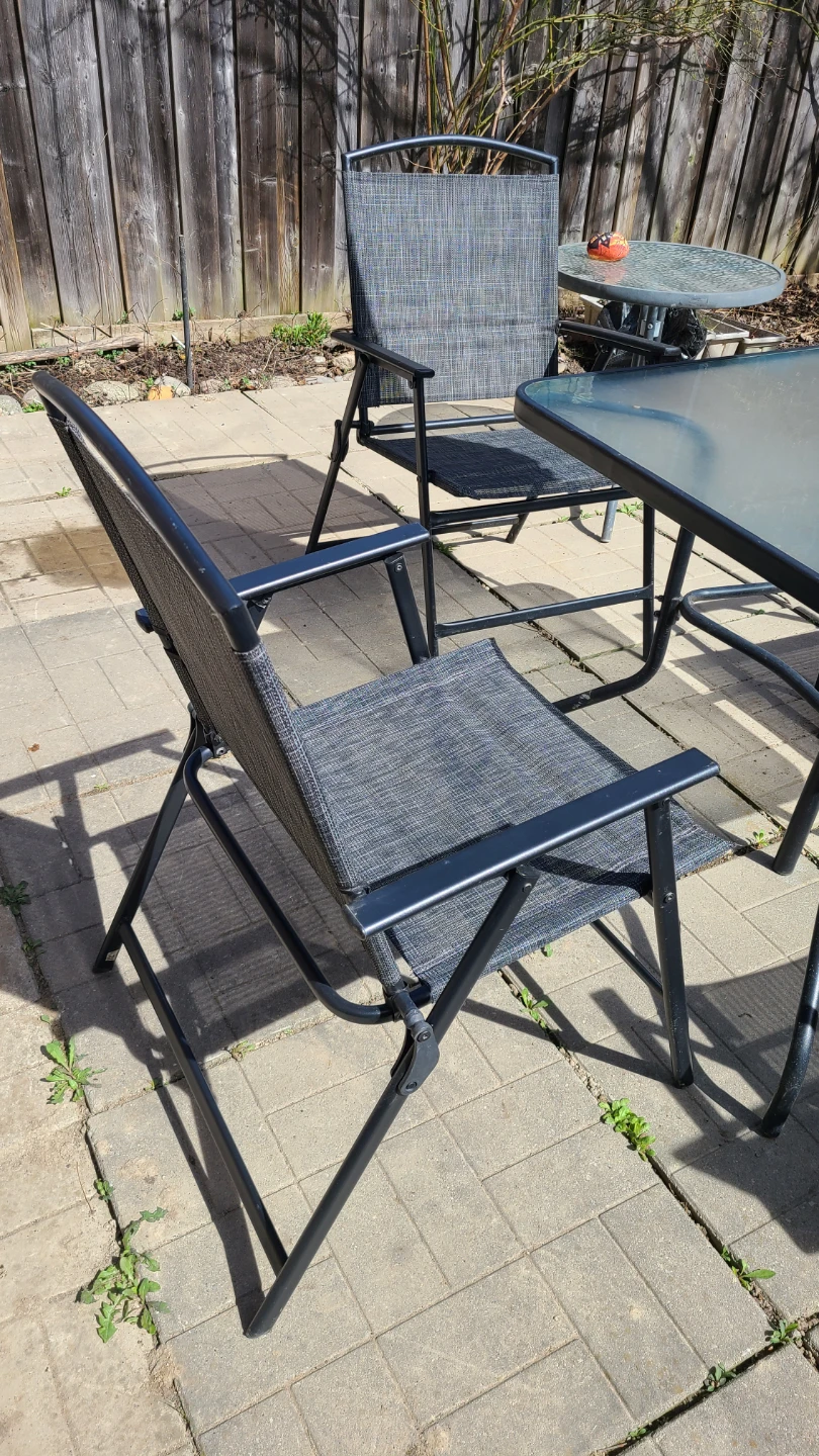 6-Piece Patio Dining Set - Outdoor Table, 4 Chairs, and Umbrella - photo 3