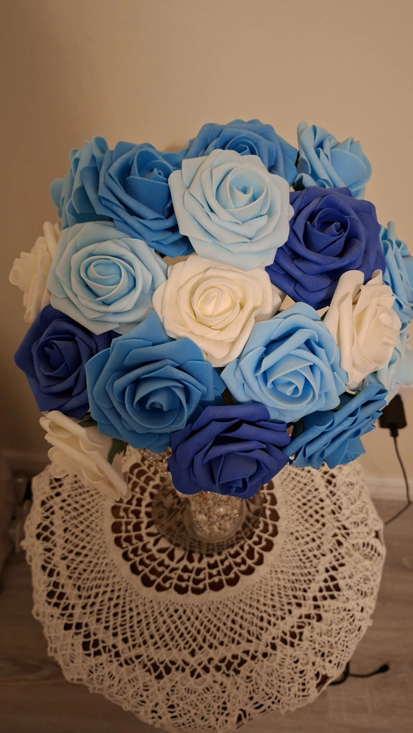 Artificial Floral Arrangement in Decorative Pearl Vase - photo 3
