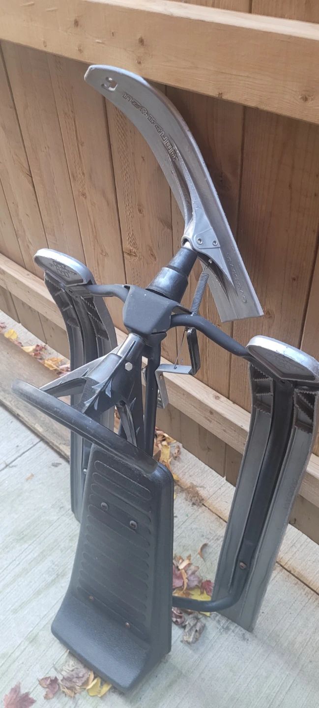 Noma Snow Racer Sled – Metal Frame, Steering & Foot Brakes