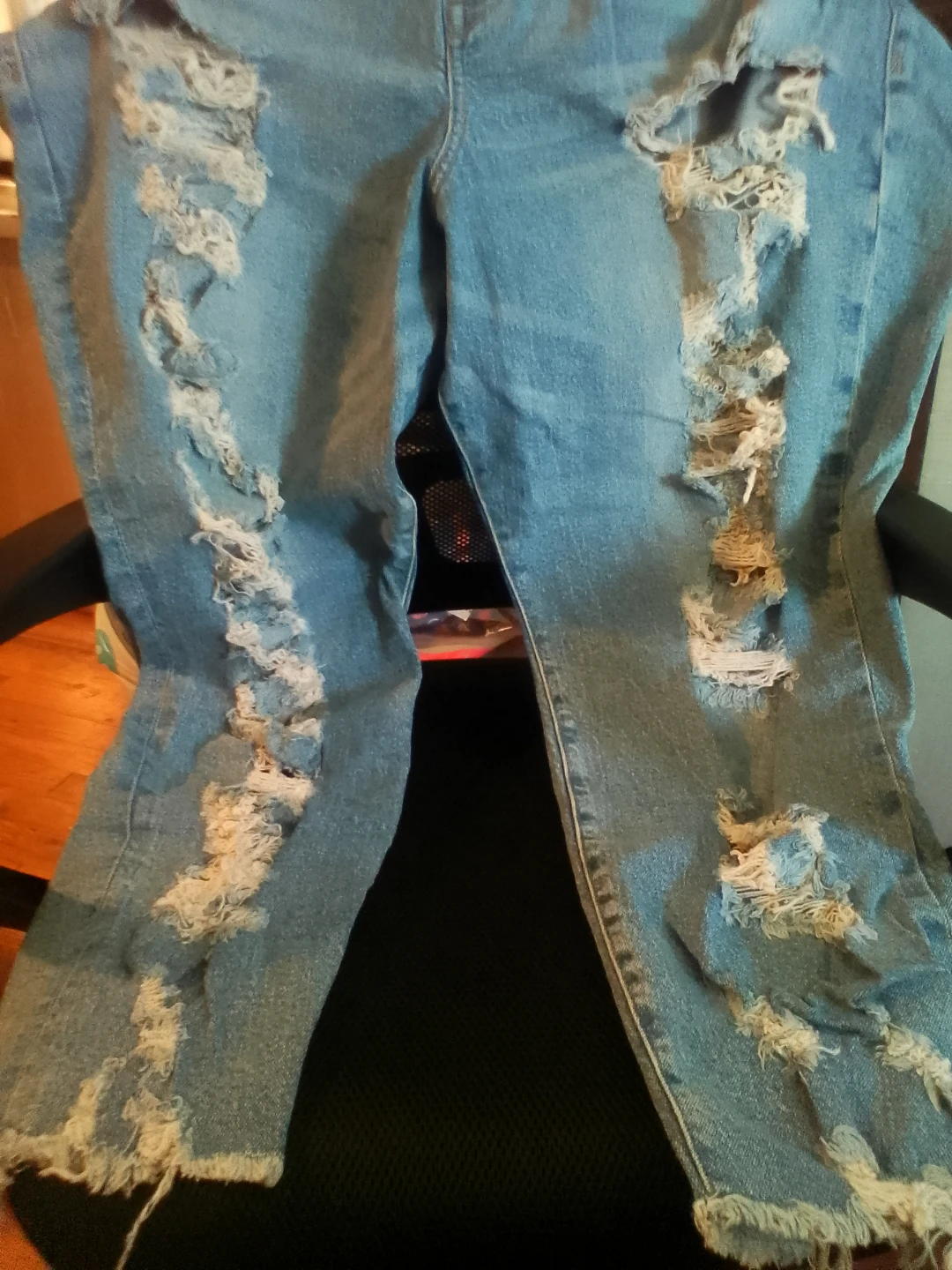 Torrid High-Rise Straight Distressed Jeans Size 24R