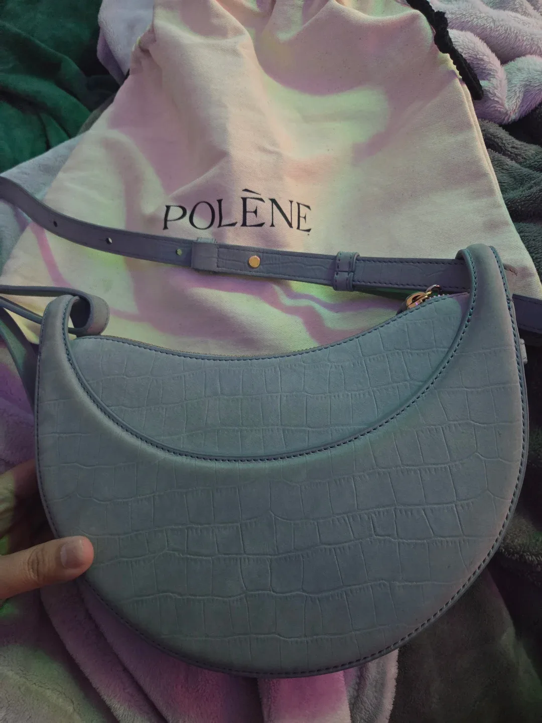 Polene Numéro Dix Croco-Embossed Bag - photo 2