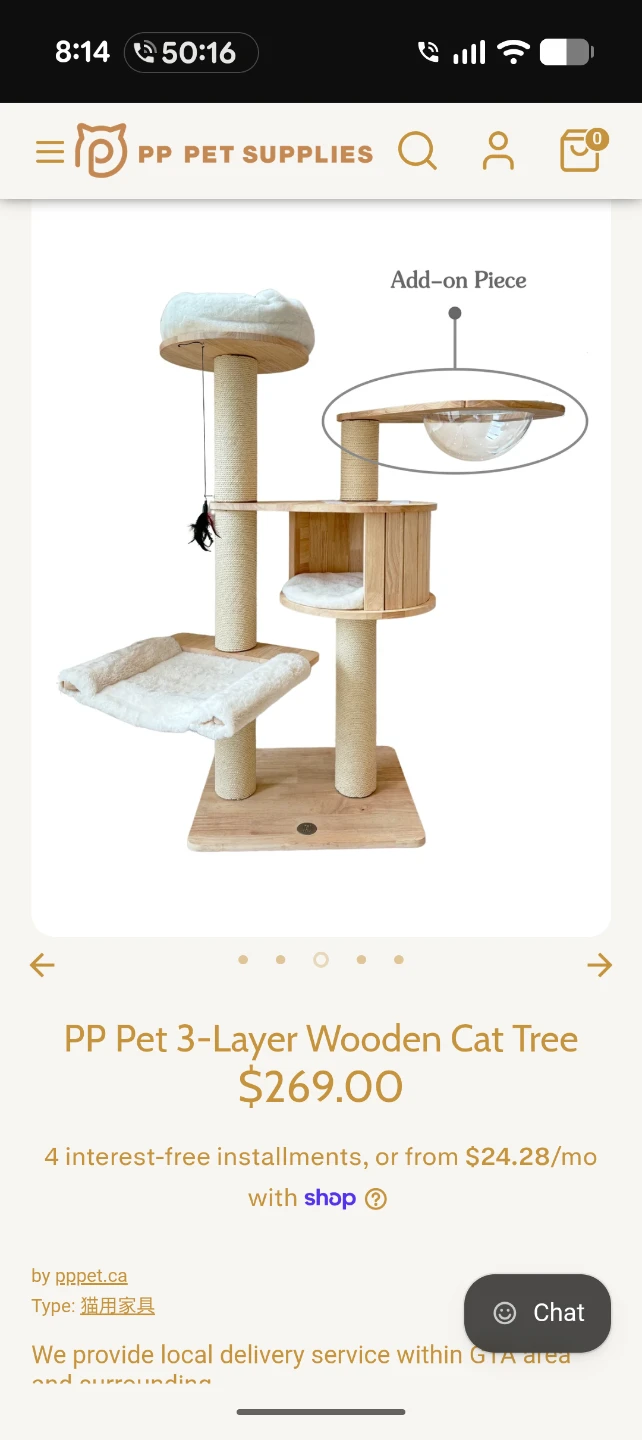 PP Pet 3-Layer Wooden Cat Tree - photo 4