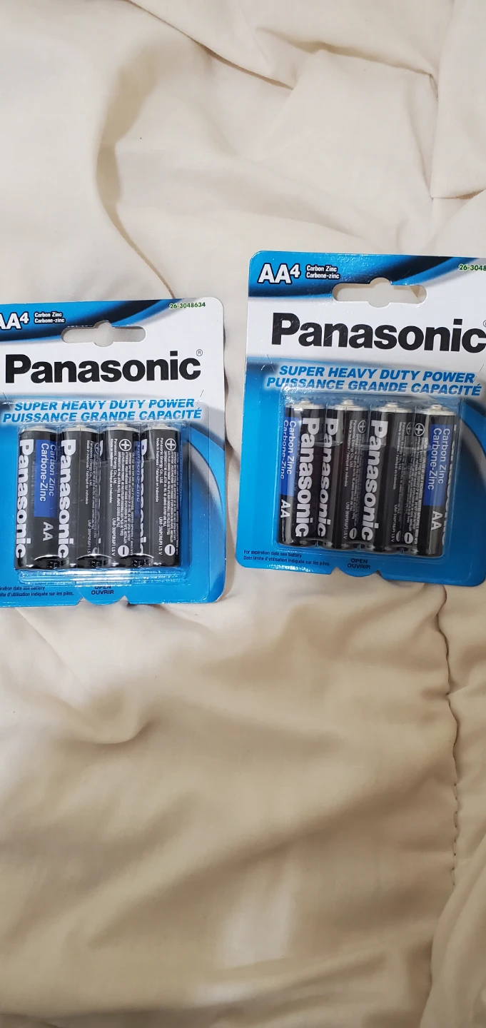 Two Packs of Panasonic AA Batteries
