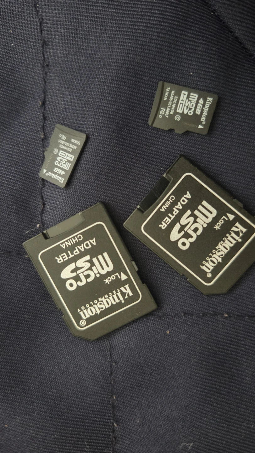 2 Kingston 4GB MicroSD Cards with Adapters