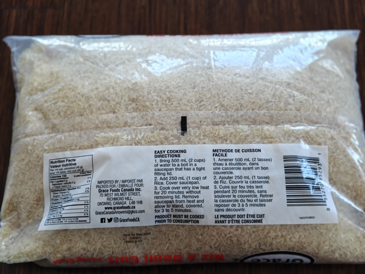 Grace Long Grain Parboiled Rice 8 kg - photo 2