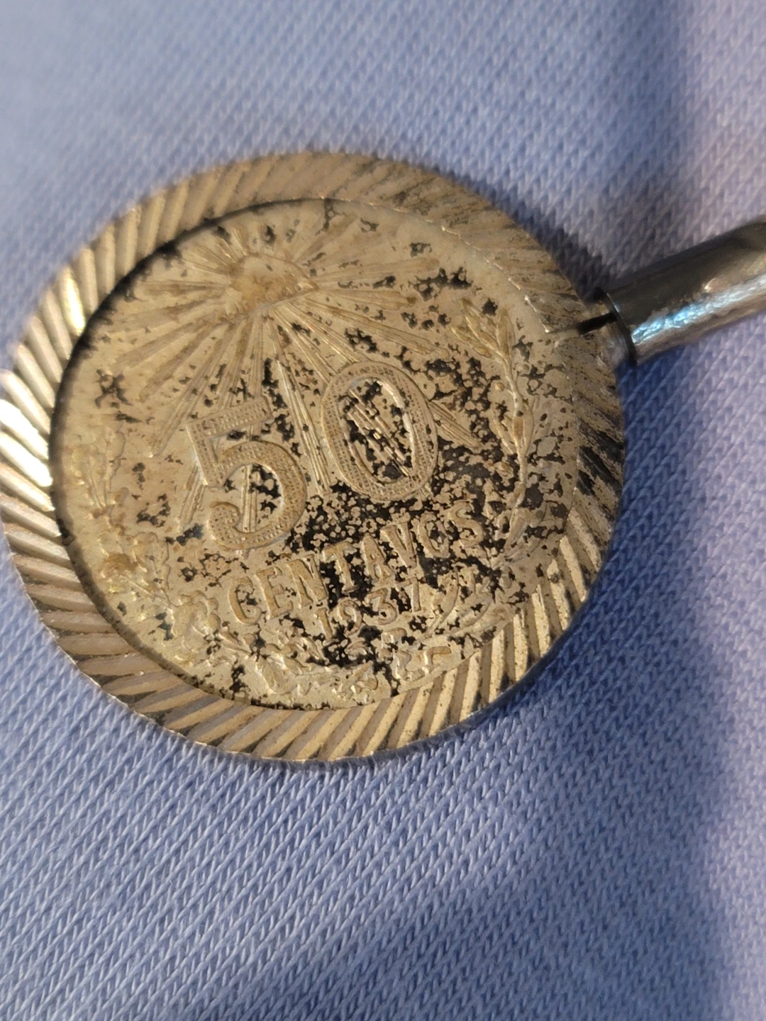 1931 Mexican 50 Centavos Coin Pendant