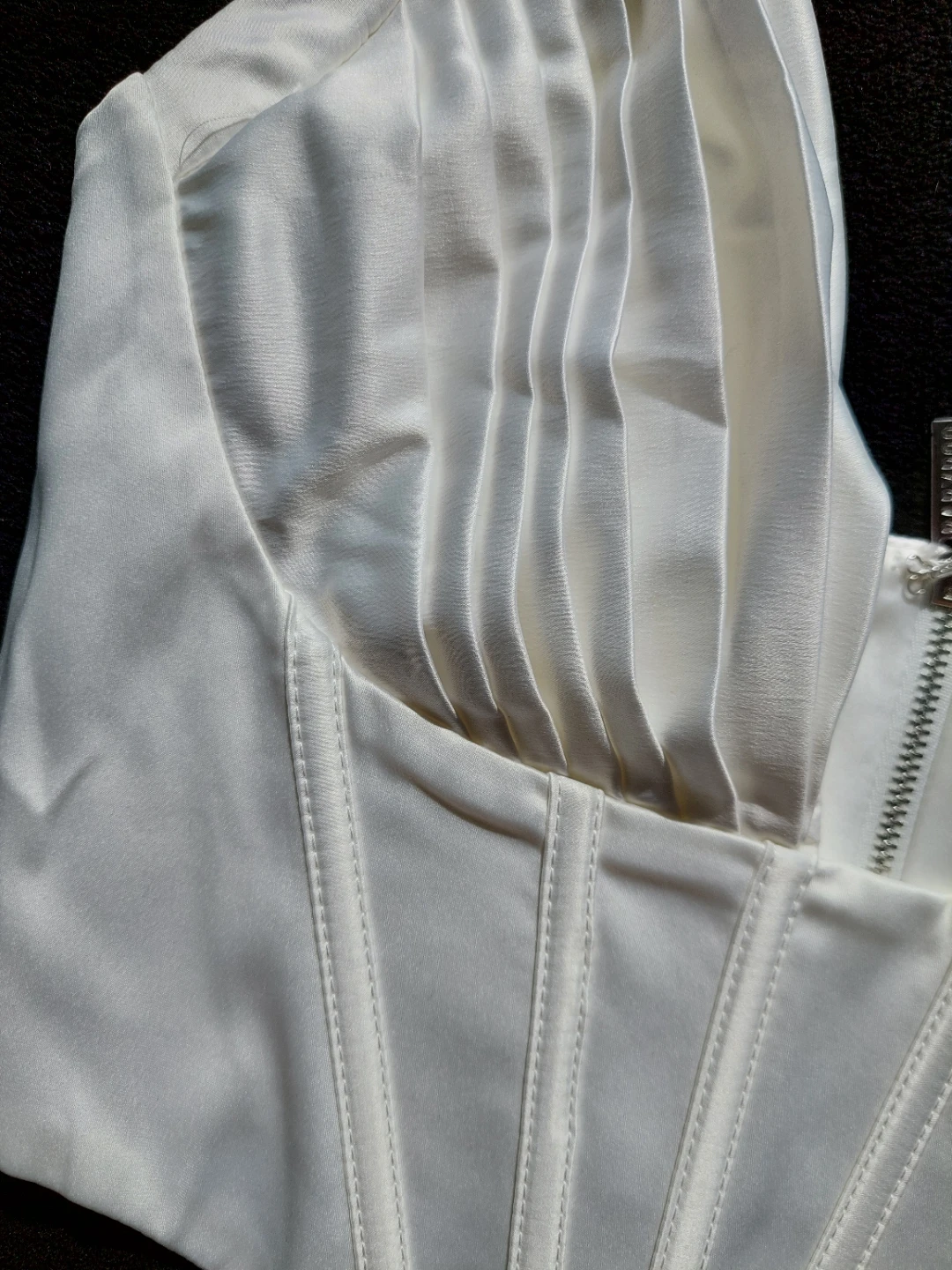 White Satin Corset Top - photo 3