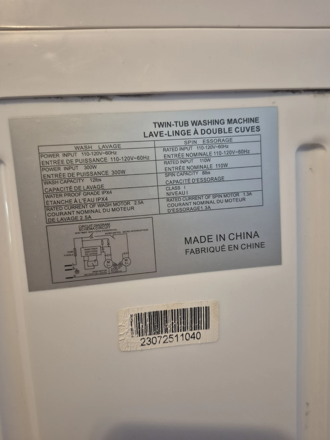 Portable Twin-Tub Washing Machine - photo 4