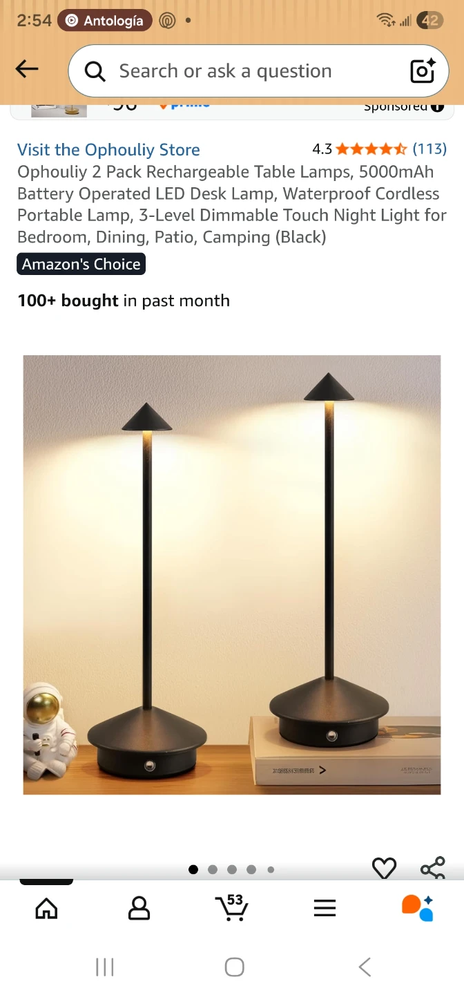 Ophouliy Rechargeable Cordless LED Table Lamps - photo 3