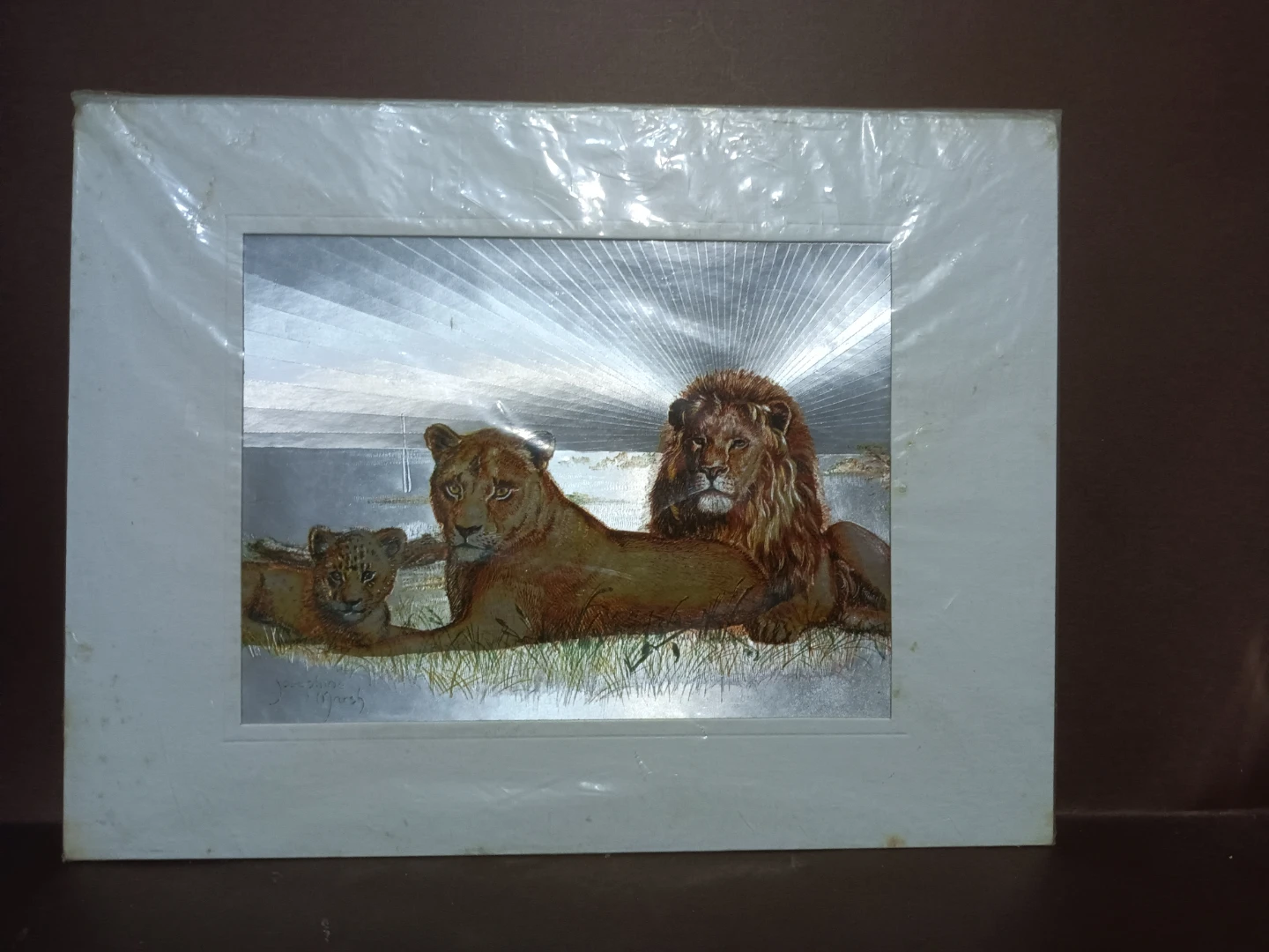 Josephine Marsh Lion Family Metal Art