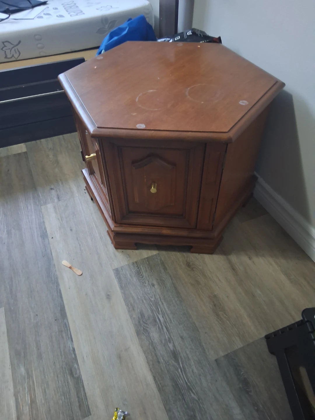 Hexagonal Wooden Side Table