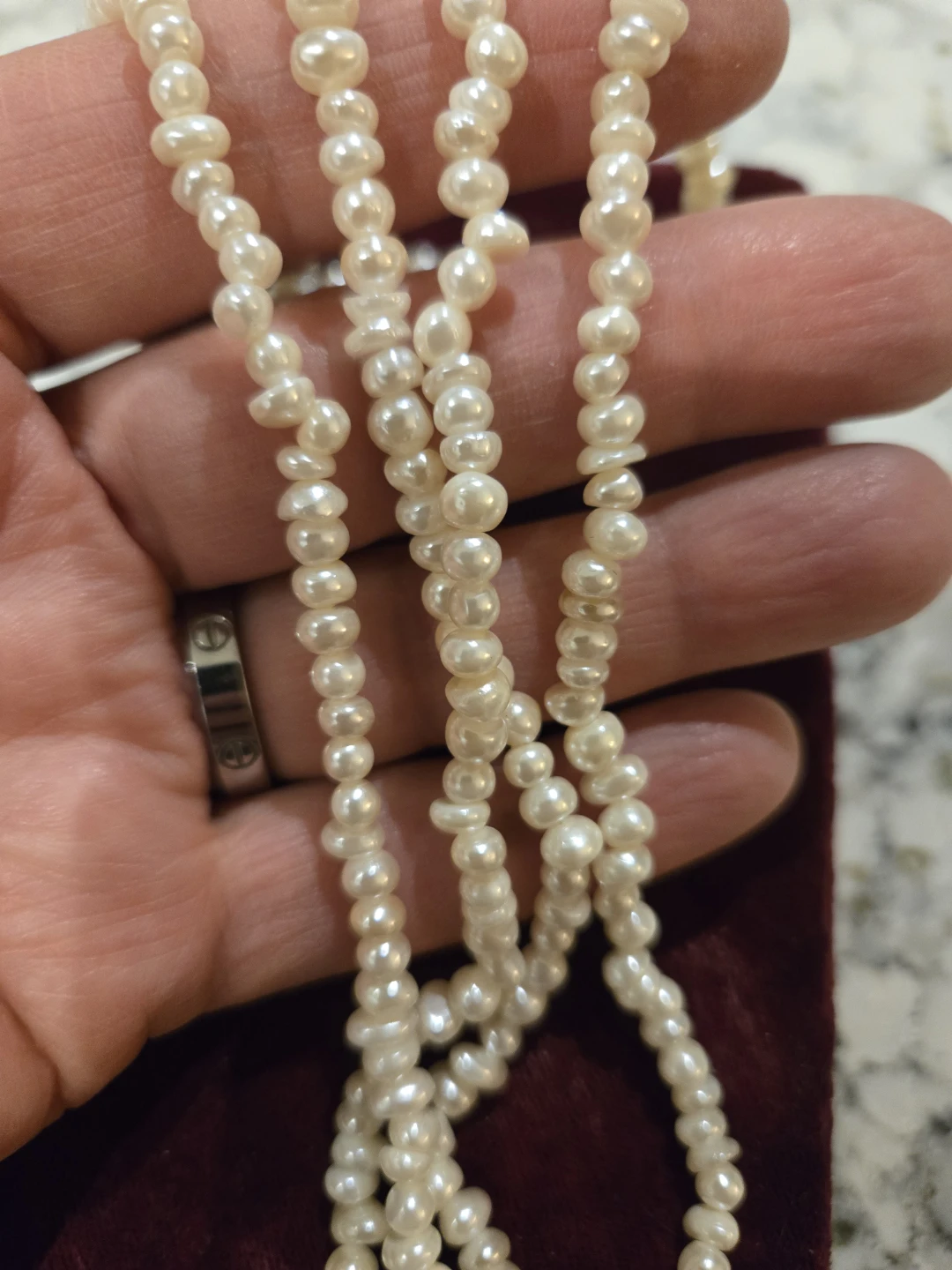 White Freshwater Pearl Necklace 36" - photo 2