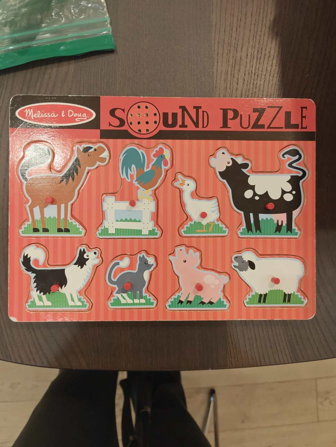 Hape and Melissa & Doug wooden farm puzzles - photo 2