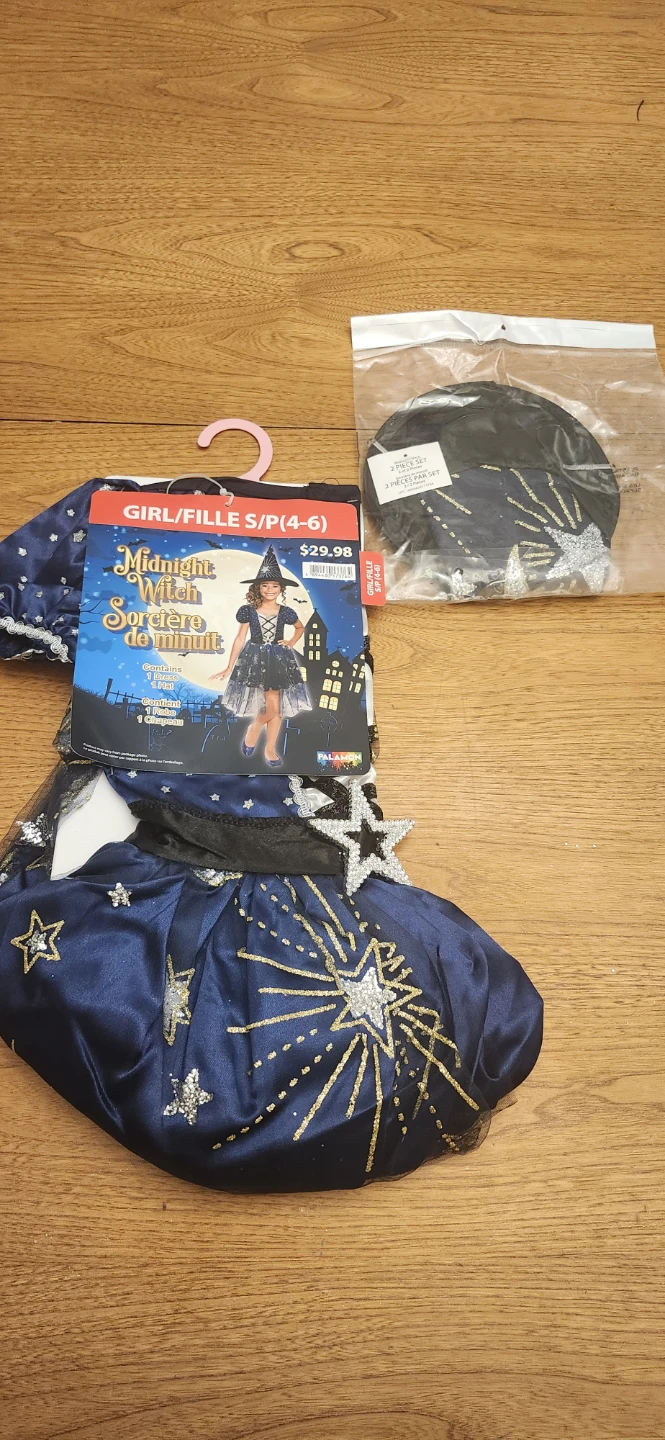 Midnight Witch Costume Size 4-6