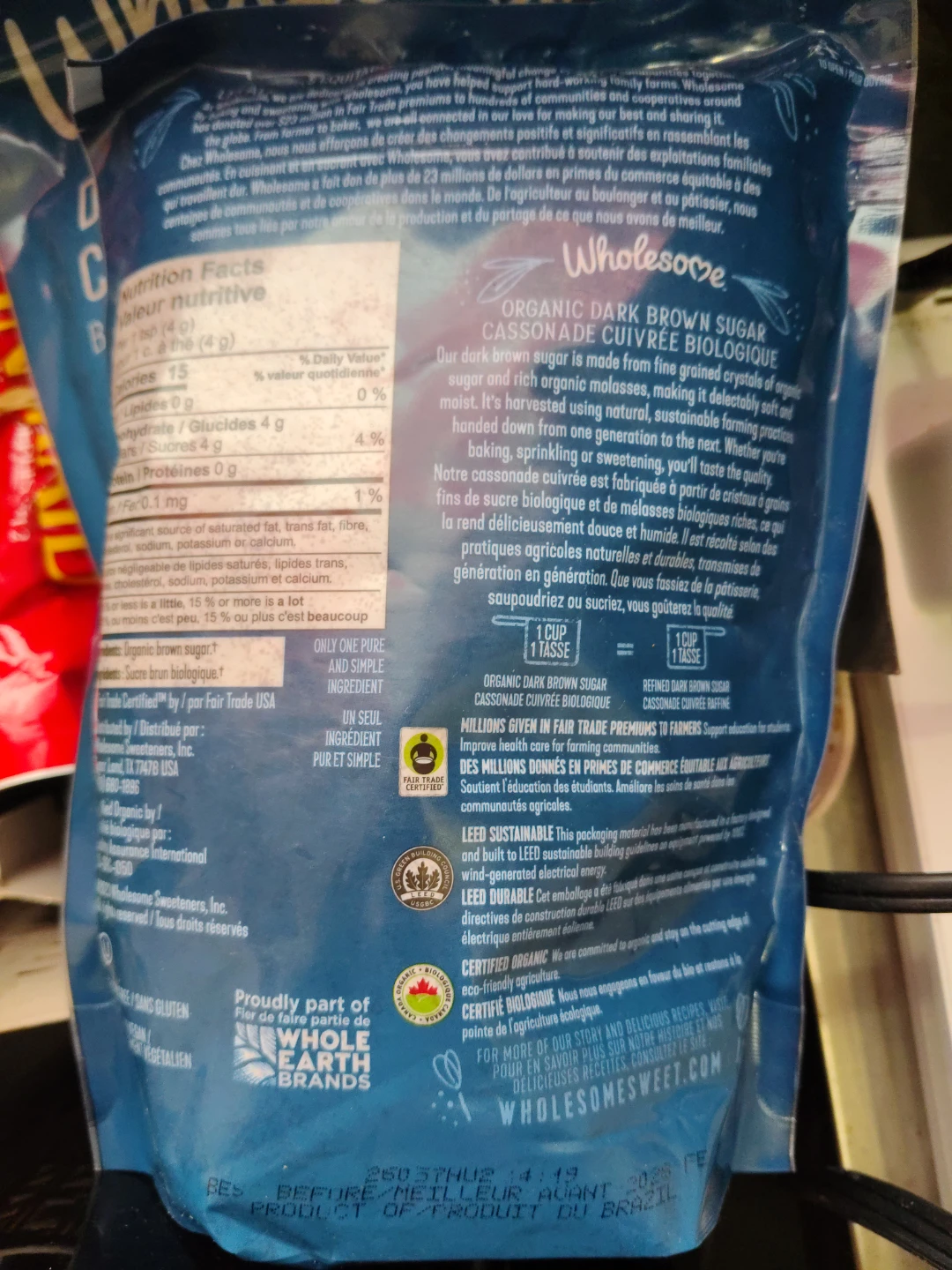 Dark Brown Organic Sugar Sustainably Farmed 680grams - photo 3