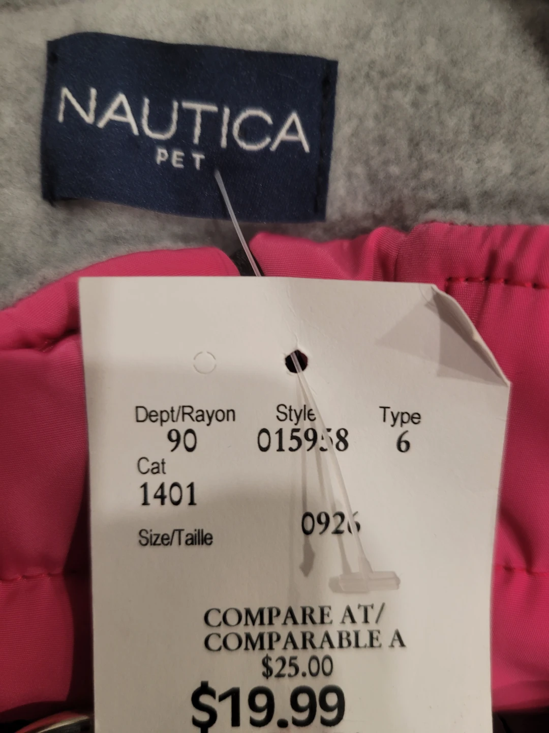 Nautica Pet Puffer Vest, Pink, Size Medium - photo 5