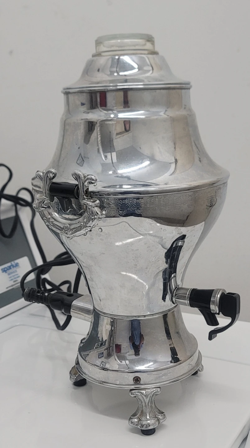 Vintage Chrome Electric Samovar Urn