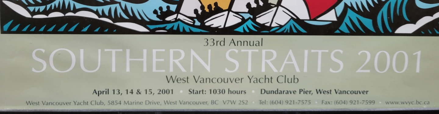 2001 Southern Straits Sailing Poster – West Vancouver Yacht Club - photo 4